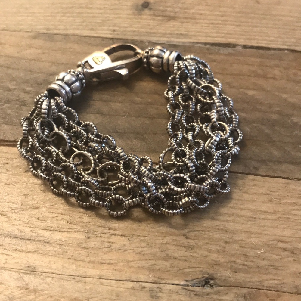Lagos multi strand link bracelet
